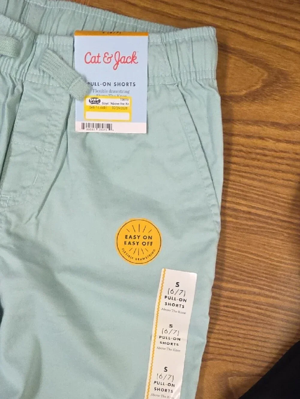 Cat & Jack Light Mint Elastic Waist Shorts with Pockets